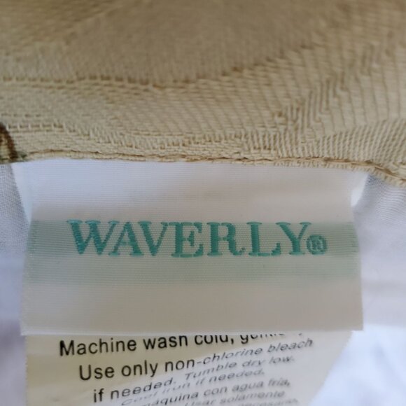 Vtg Waverly Valance Laurel Springs 100% Cotton. Brocade Fringed.Lined.Butterfly - Picture 6 of 10